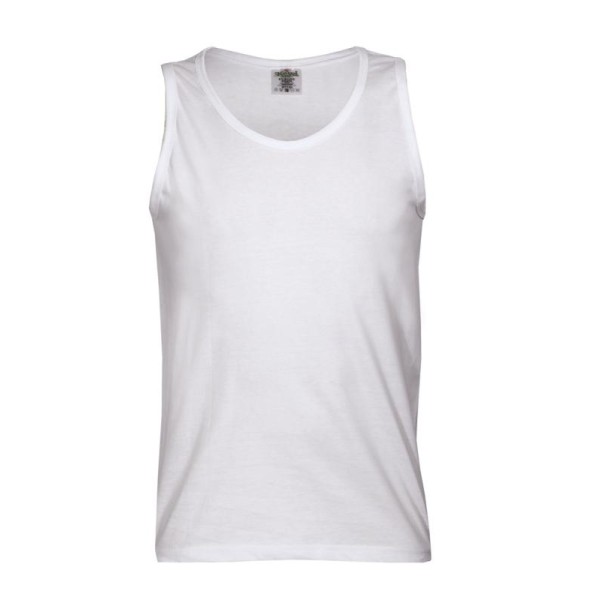 Ανδρικό μπλουζάκι τιράντα 155gr WHITE