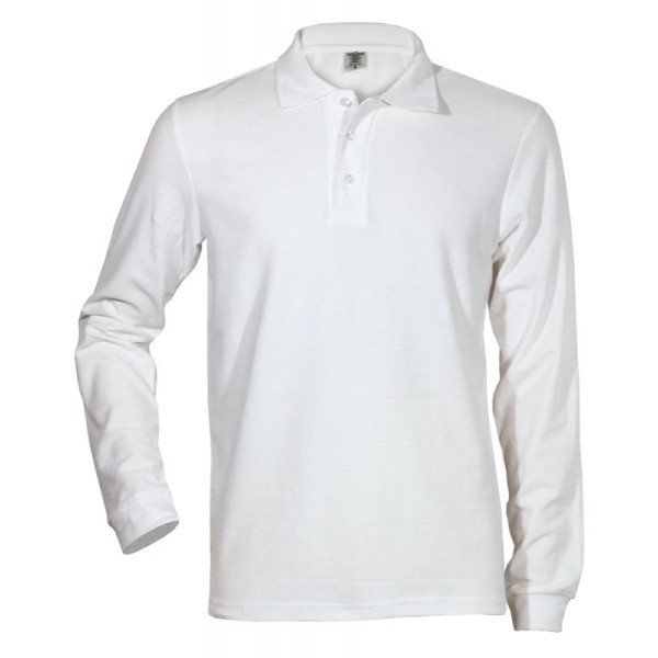 Ανδρικό Polo μακρυμάνικο WHITE