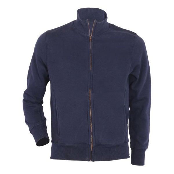 Ζακέτα φούτερ με rib γιακά 330gr COLORS